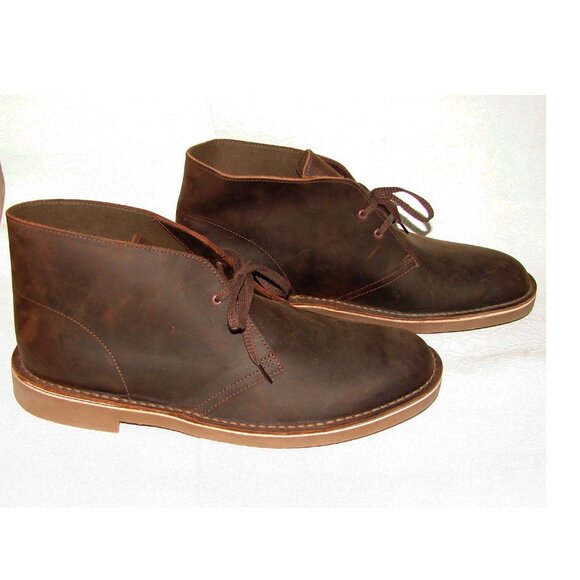 Clarks Bushacre 2 Men\'s Shoes Size 14 M, Dark Brown Leather Chukka Boots NWT